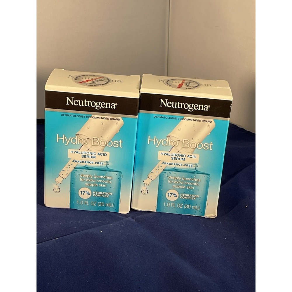 Lot of 2 Neutrogena Hydro Boost Hyaluronic Acid Serum 1.0fl.oz./30ml Lot Of 2